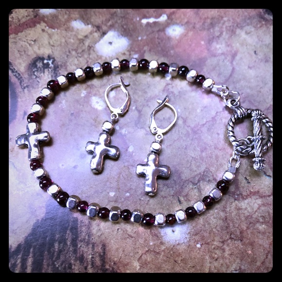 Your Garnet Cross Bracelet